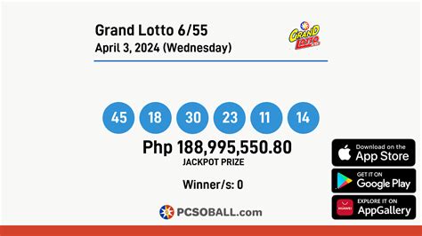lotto 6/55 april 6 2024